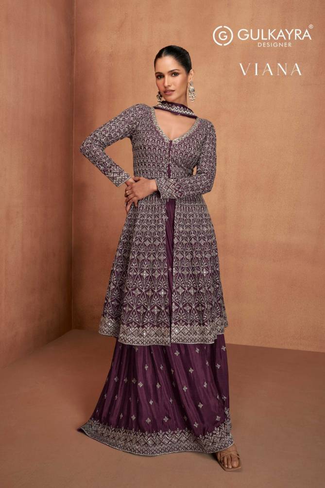 Viana By Gulkayra Real Chinon Embroidery Wedding Readymade Suits Wholesale Market In Surat